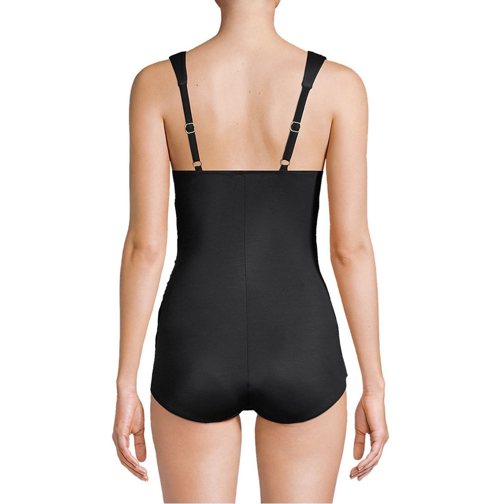 Lands end slender tummy control skirted black  swimsuit - Picture 6 of 6